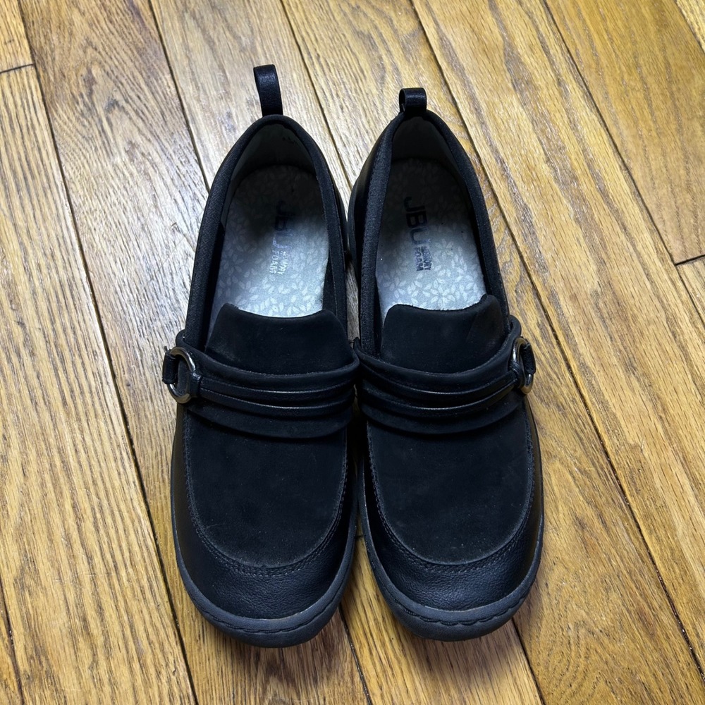 JBU Jambu Phoebe Black‎ Slip On Loafers Memory Foam Vegan Shoes Womens 8.5 M